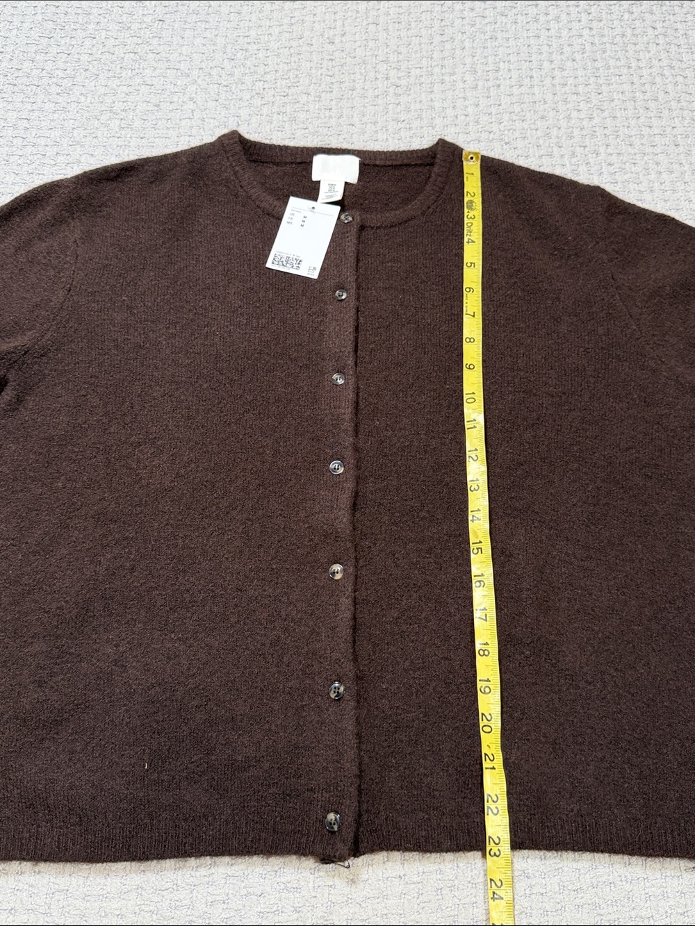 Soft & Cozy NEW H&M Button Up Cardigan Brown Size Medium - Picture 12 of 13